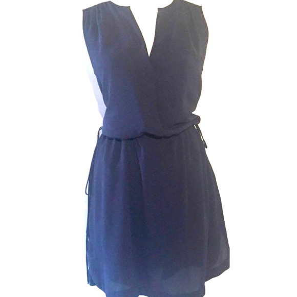GAP Dresses Gap Sleeveless Tie Waist Shirt Dress Size M Navy Poshmark